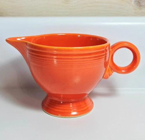Vintage Fiesta - Red Ring-handle Creamer - Homer Laughlin - NO CHIPS OR CRACKS