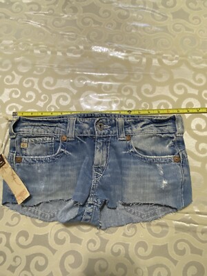 Big Star Casey K Low Rise Cut-off Raw Hem Frayed Daisy Duke Shorts Womens 29