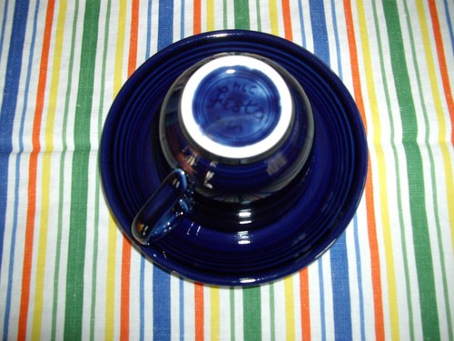 Fiesta Teacup & Saucer ~U-PICK~ SUNFLOWER YELLOW PERIWINKLE PLUM CINNABAR BLUE + - Picture 80 of 87