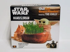 Star Wars Mandalorian BABY YODA Chia Pet Spring Planter CAT GRASS The Child NEW