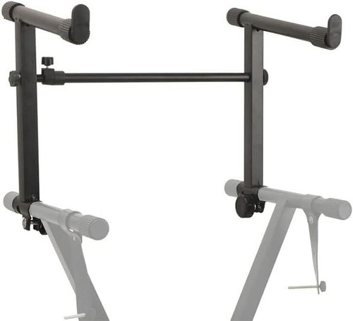 1x Electronic Piano Keyboard Extension Rack Panio Stand Adjustable Double Braced - Picture 4 of 13