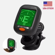 Chromatic Clip-On Tuner fit Electric Acoustic Guitar Ukulele Bass Banjo Violin 