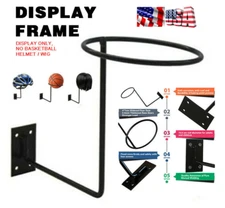 1X Motorcycle Helmet Holder Hook Jacket Bag Display Wall Mount Hanger Rack Black