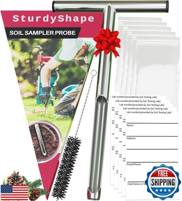 SturdyShape Soil Probe Sampler Test Kit 12in. The Core Sampling Tool Comes wi