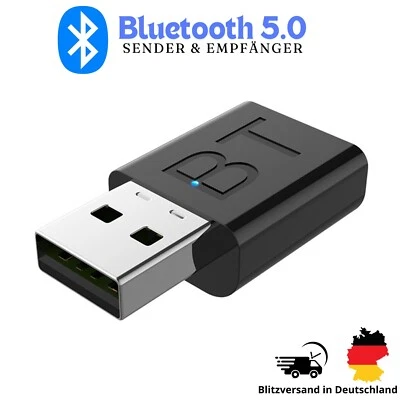 TECHMARKT24 Bluetooth 5.0 Adapter 2-in-1 Sender & Empfänger TV PC Audio 3.5mm AUX USB BT WL