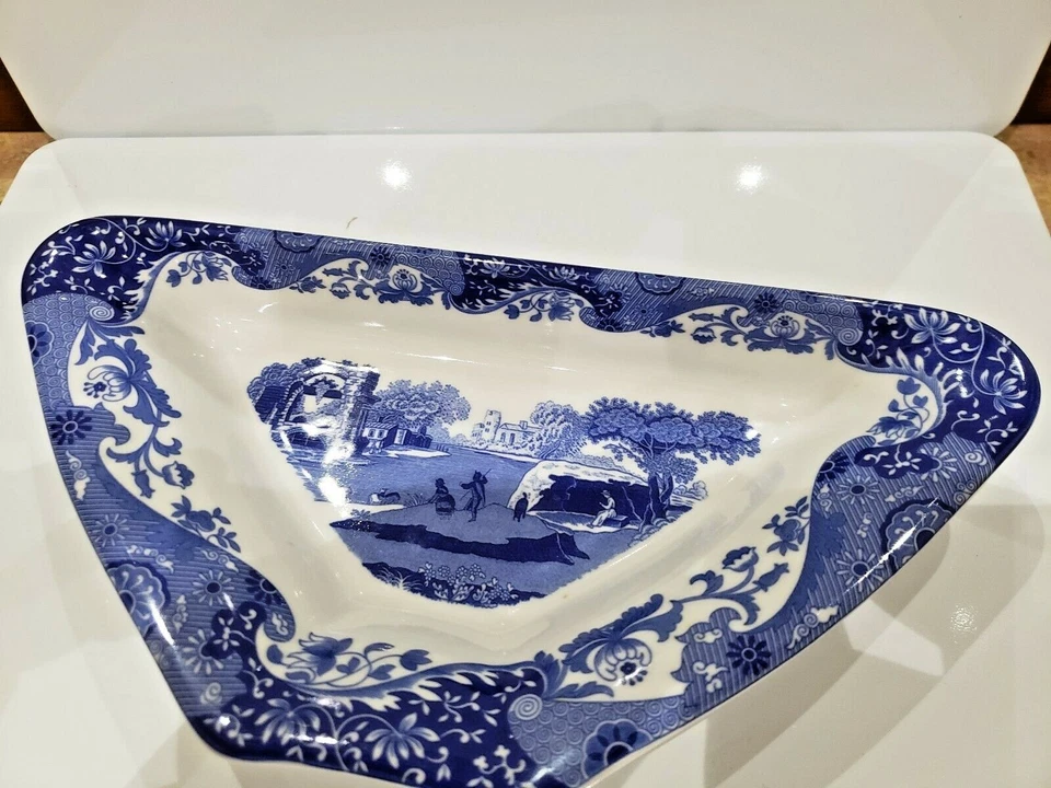 Plateau Rectangulaire Spode Bleu Italien 10 X 5". 3510/39 - Photo 2/4