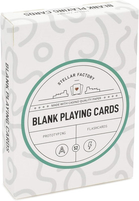 Stellar Factory Premium Blank Playing Cards (52 PCS) DIY, Game Design, Prototypi