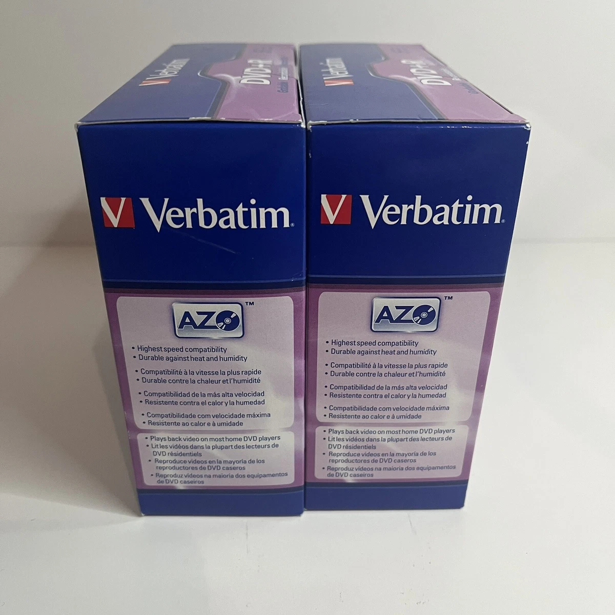 2x5PK Verbatim DVD+R 4.7GB 16x Speed 120min Blank Discs Data New And Sealed