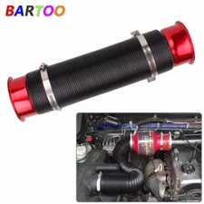 Cold Air Intake Hose Filter Pipe 3'' Universal Flexible Car Telescopic Tube Kit