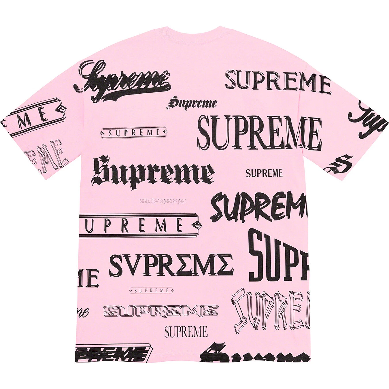 Tee shirt Supreme Multi Logo rose clair FW20 taille M NEUF RARE