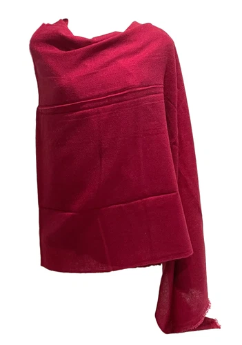 Maroon Cashmere Shawl Pashmina Scarf Wrap Stole Women Wool Soft Fabric Yarn