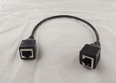 10pcs/lot RJ45 Female to Female Extension Data Adapter Cable for Network Extension Black 30cm,Black,30cm 