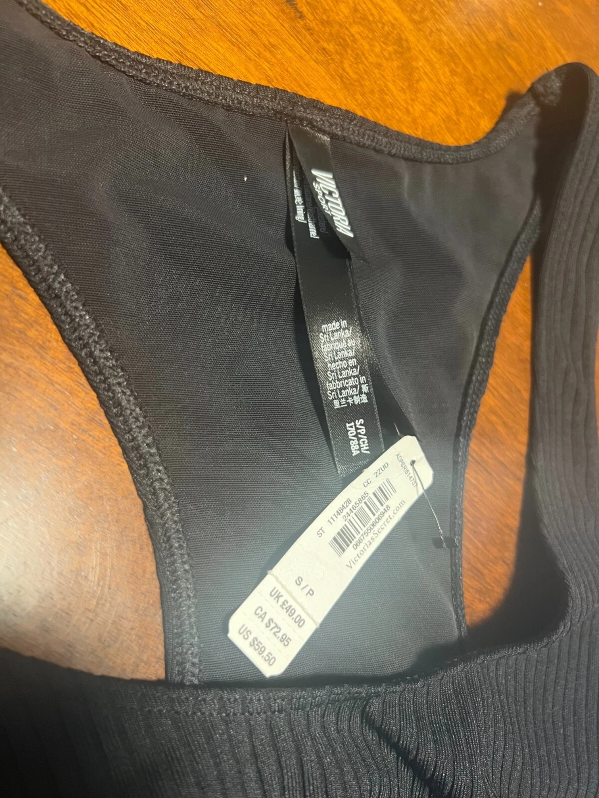 UNDERCOVER Abito sportivo Victoria Secret VSX nero con ritaglio nodo piccolo