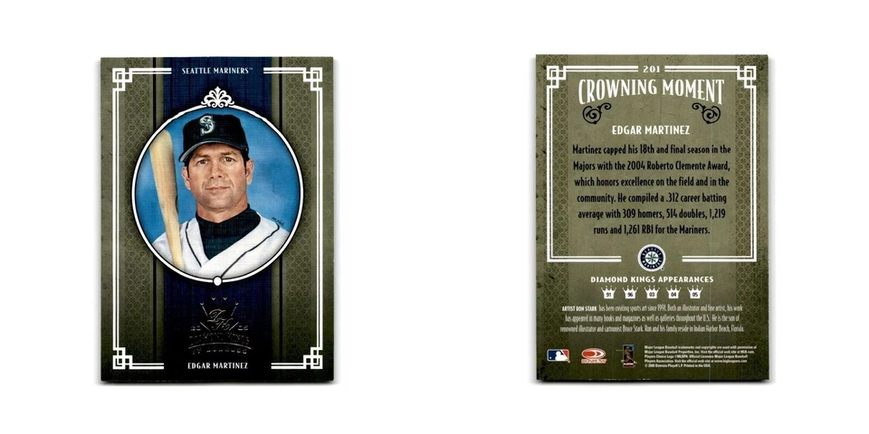 2005 Donruss Diamond Kings Edgar Martinez Mariners #201 - Image 3 of 3