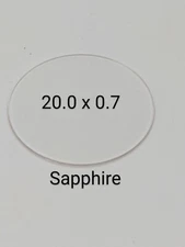 Sapphire crystal thin flat 0.7,  0.8,  0.9mm x 1 piece select size below
