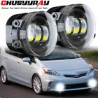 A+ LED PAIR Front Bumper Fog Lights Driving Lamps For TOYOTA PRIUS V 2012-2014