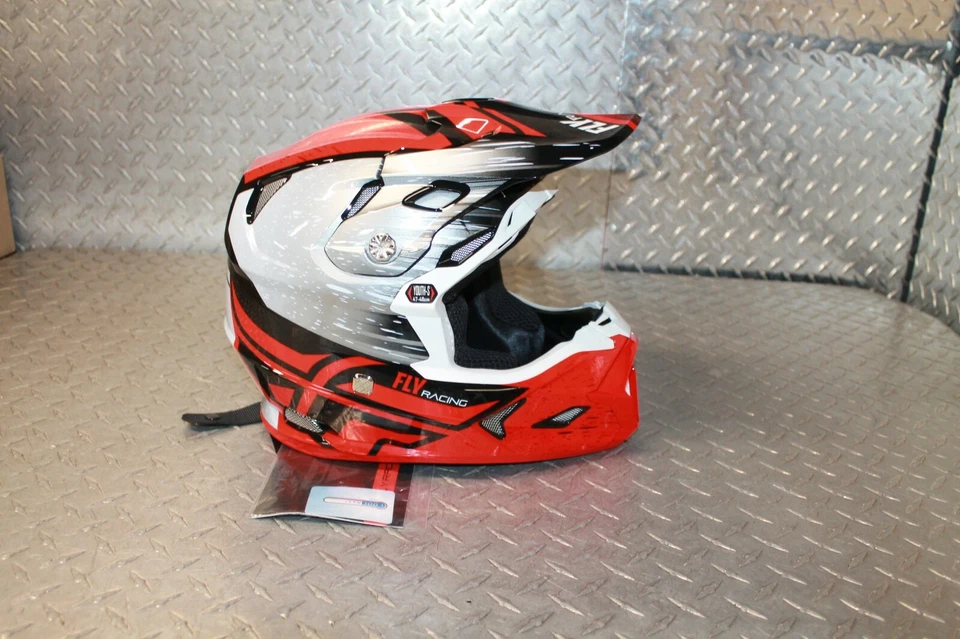 Casco de resina de toxinas FLY Racing rojo/negro juvenil pequeño nuevo 73-8522 YS Foto 4 de 4