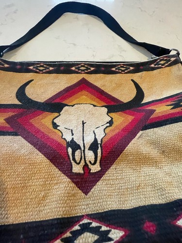 El Paso Saddle Blanket Company Western Shoulder bag Crossbody Bull Tote Purse - Picture 9 of 11