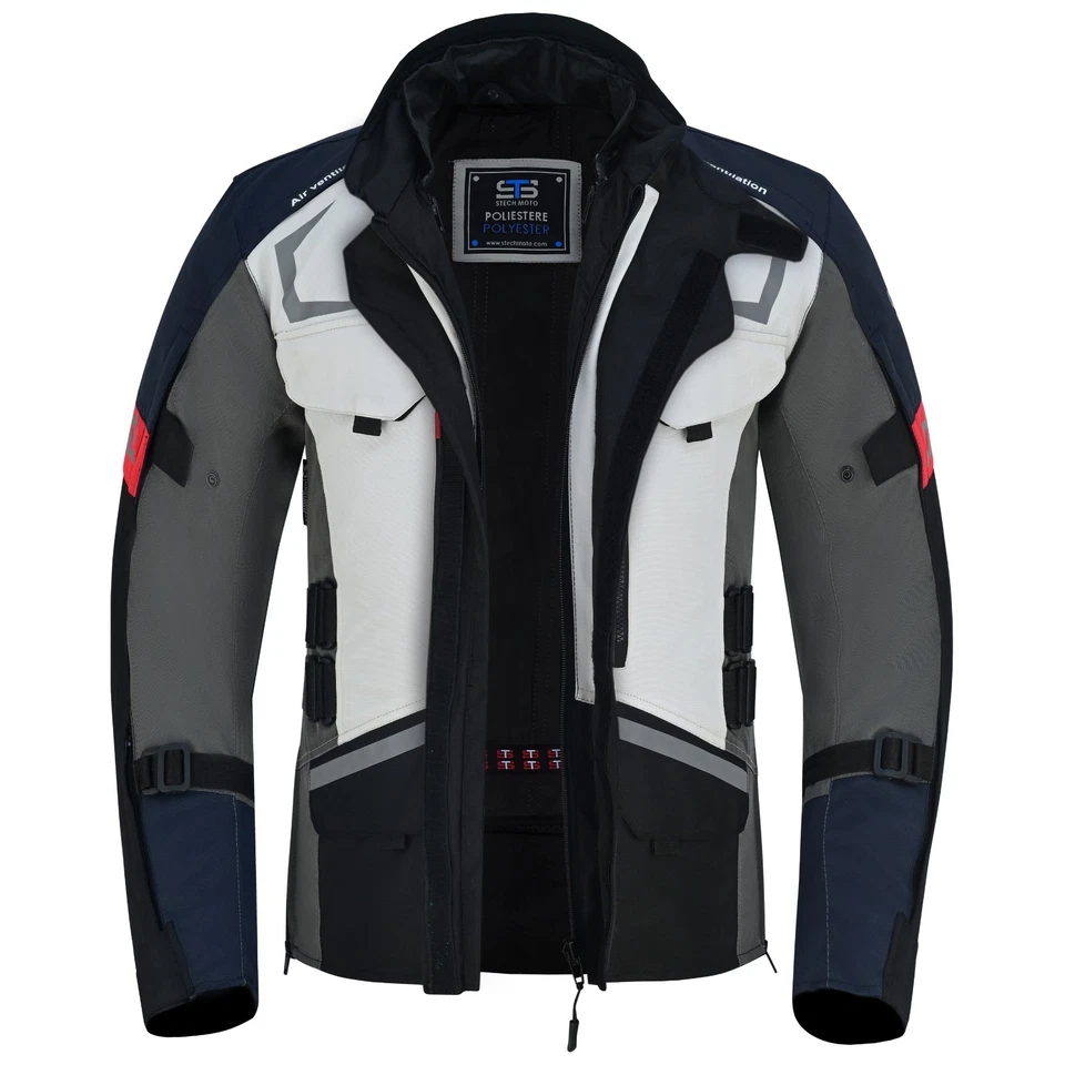 Moto Giacca in Tessuto Uomo Stechmoto ST 815 Venom-X2 H2Out 3-Strati 4-Stagione - Immagine 3 di 4