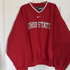 VTG Y2K Ohio State Nike Windbreaker Pullover 2XL Center Swoosh Logo