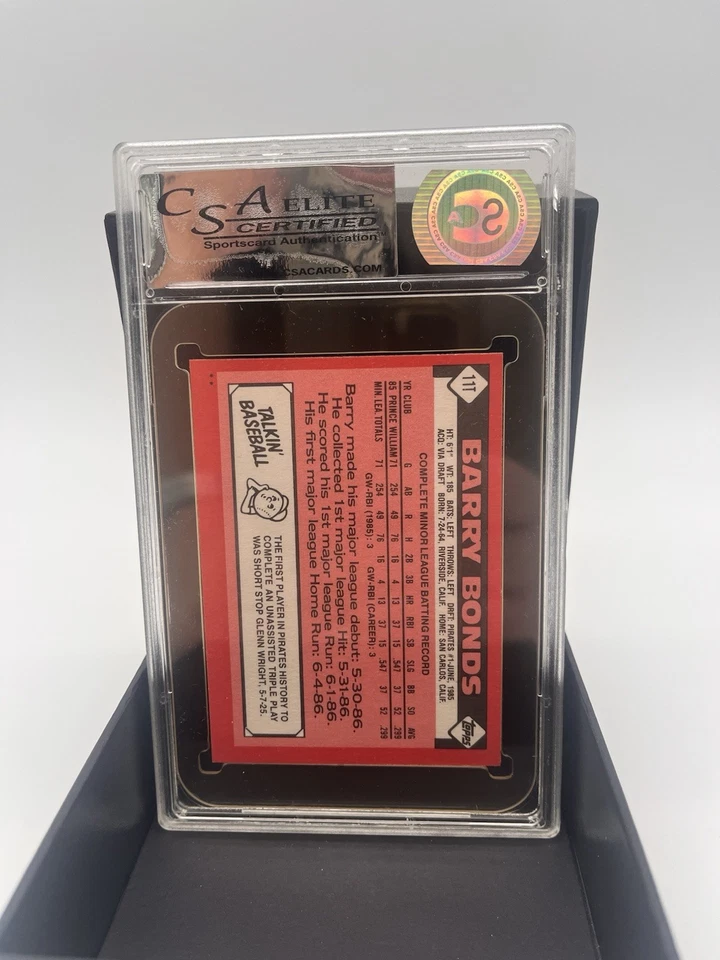 1986 Topps Traded BARRY BONDS #11T Pittsburgh Pirates RC Rookie 7 NEAR MINT - Image 2 of 2