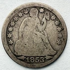1853 Seated Liberty Silver Dime With Arrows Nice Eye Appeal
