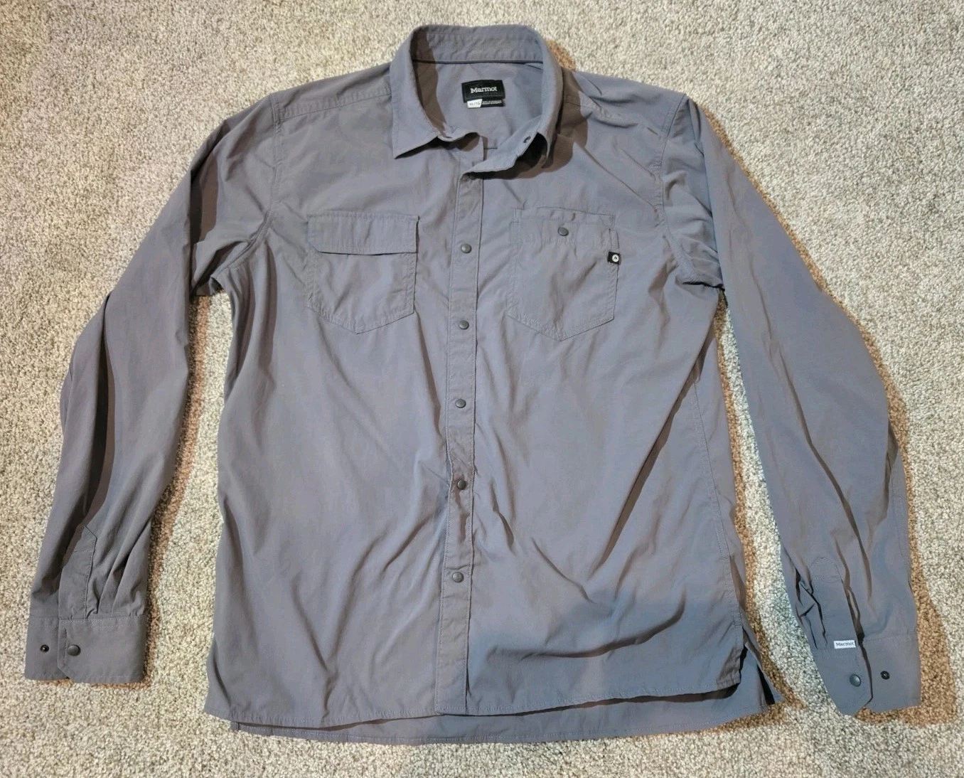 Marmot For Life Long Sleeve Button Up Outdoor Hiking Shirt Mens XL