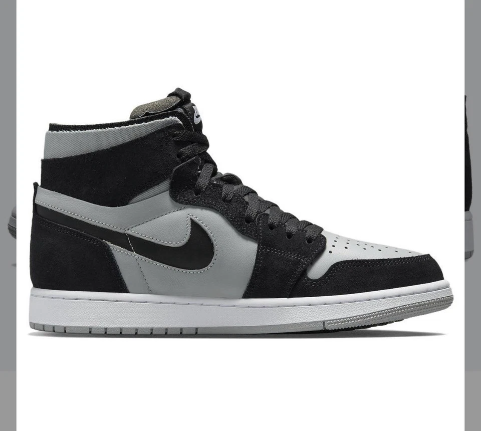 Nike Air Jordan 1 baskets montantes homme noir/gris/blanc EU 43 à lacets - Photo 3/4