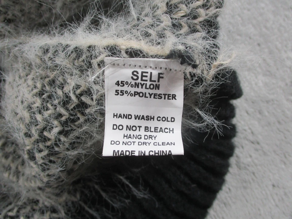 Impressions Suéter Mujer 2X 3X Negro Blanco Difuso Cuadros Botón Cárdigan Foto 4 de 4