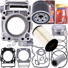 Cylinder Piston Gasket Rebuild Kit & Air Oil Filter for Polaris Xplorer 500 1997
