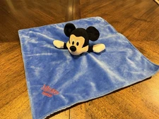 Mickey Mouse BABY Blue Security Blanket DISNEY Lovey Kids Preferred 14"x14"