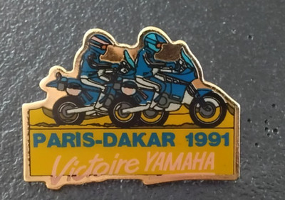Pin s Sport Motorrad Yamaha Victoire Paris Dakar 1991 Vintage (2213)