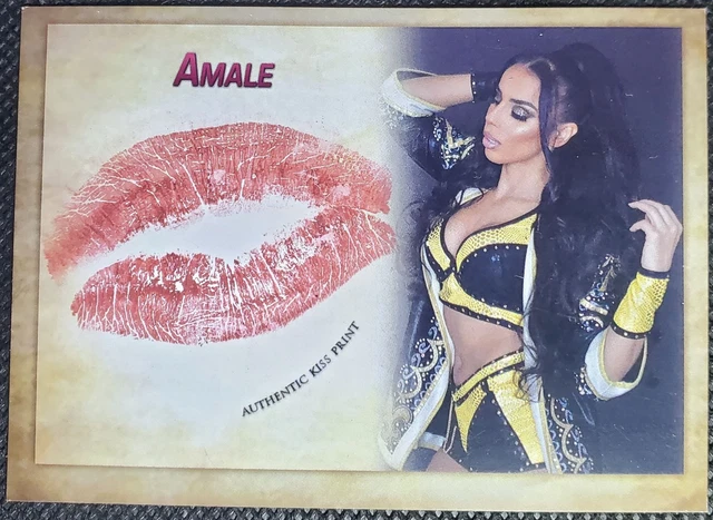 Amale "French Hope" WWE NXT Wrestler 2024 Collectors Expo Autograph Kiss Card B