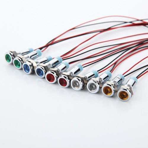 LED Indicator Warning Signal Light 8mm Thread Metal 6V 12V 24V 220V Panel. A3T - Picture 9 of 12
