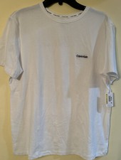 NWT CALVIN KLEIN MEN'S WHITE CREW NECK SHORT SLEEVE T-SHIRT M MSRP 35.00