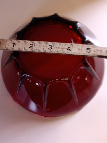 Vintage Anchor Hocking Royal Ruby Red Fruit Bowl Serving Bowl Display Bowl - Picture 6 of 8