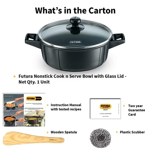 Hawkins Futura Non Stick Casserole, Saucepan with Lid, 3 Ltr- Free Shipping - 第 2/7 張圖片
