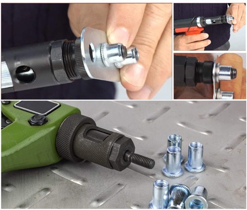 200X Aluminum Rivet Nut Assortment Kit Flat Head Rivnut Threaded Insert Nutsert - Picture 6 of 45