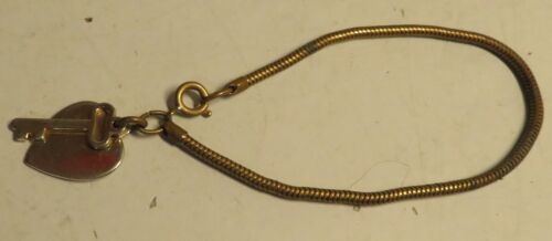 7 Zoll Schlüssel zu meinem Herzen Liebe Charm Charms Armband Gold & Silberton gebraucht Befestigung - Bild 1 von 10