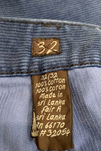 BDG Men’s Blue Corduroy Pants Sz 32 / 32 - EUC - Foto 5 di 6