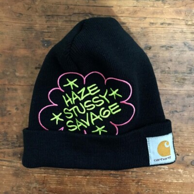 STUSSY x SAVAGE! x HAZE x Carhartt Knit Cap black Acrylic STUSSY x SAVAGE! x HAZE x Carhartt Knit Cap black Acrylic