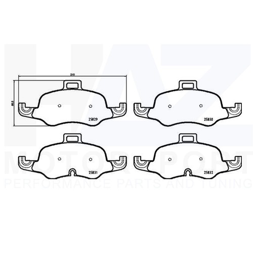 Brembo Xtra Front Brake Pads Fast Road Fits Audi TT FV3 FV9 Latest Performance - Picture 2 of 2