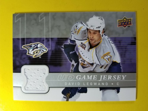 DAVID LEGWAND SP) GAME USED JERSEY #GJ-DL NASHVILLE PREDATORS 2008-09 UPPER DECK - Picture 2 of 3