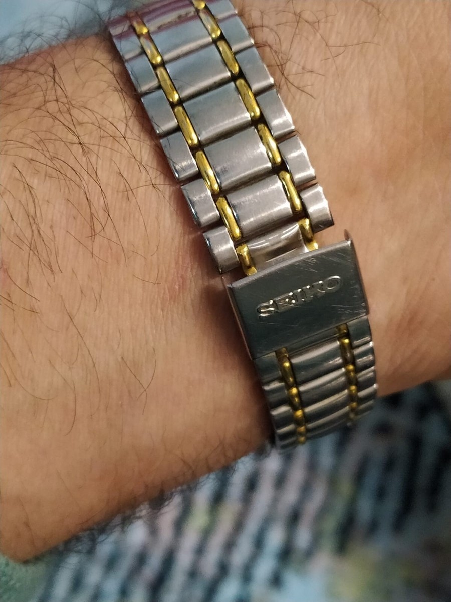 VINTAGE SEIKO SQ STAINLESS STEEL TWO TONE MEN'S WATCH 7N42-7011