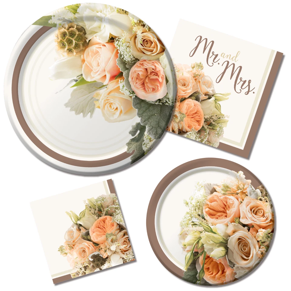 Wedding Invitations Bridal Shower Invitations Rose Gold Bouquet Flowers 8ct - Image 2 of 2