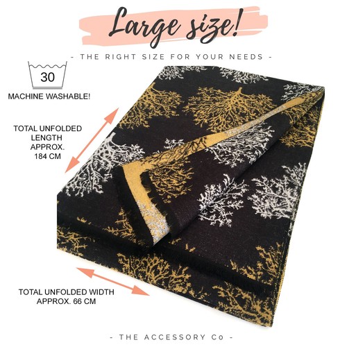 Ladies Tree of Life Pashmina Shawl Wrap Long Large Scarf Blanket Scarves Winter - Picture 382 of 738