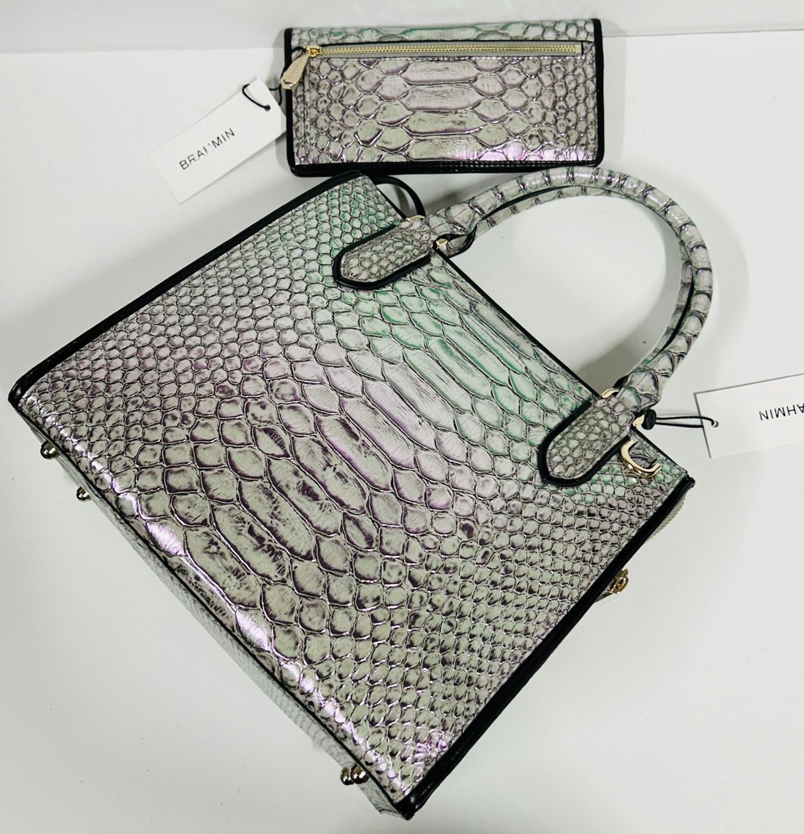BRAHMIN NWT MULBERRY POTION CIMORENE SATCHEL & ADY WALLET BRAHMIN NWT MULBERRY POTION CIMORENE SATCHEL & ADY WALLET