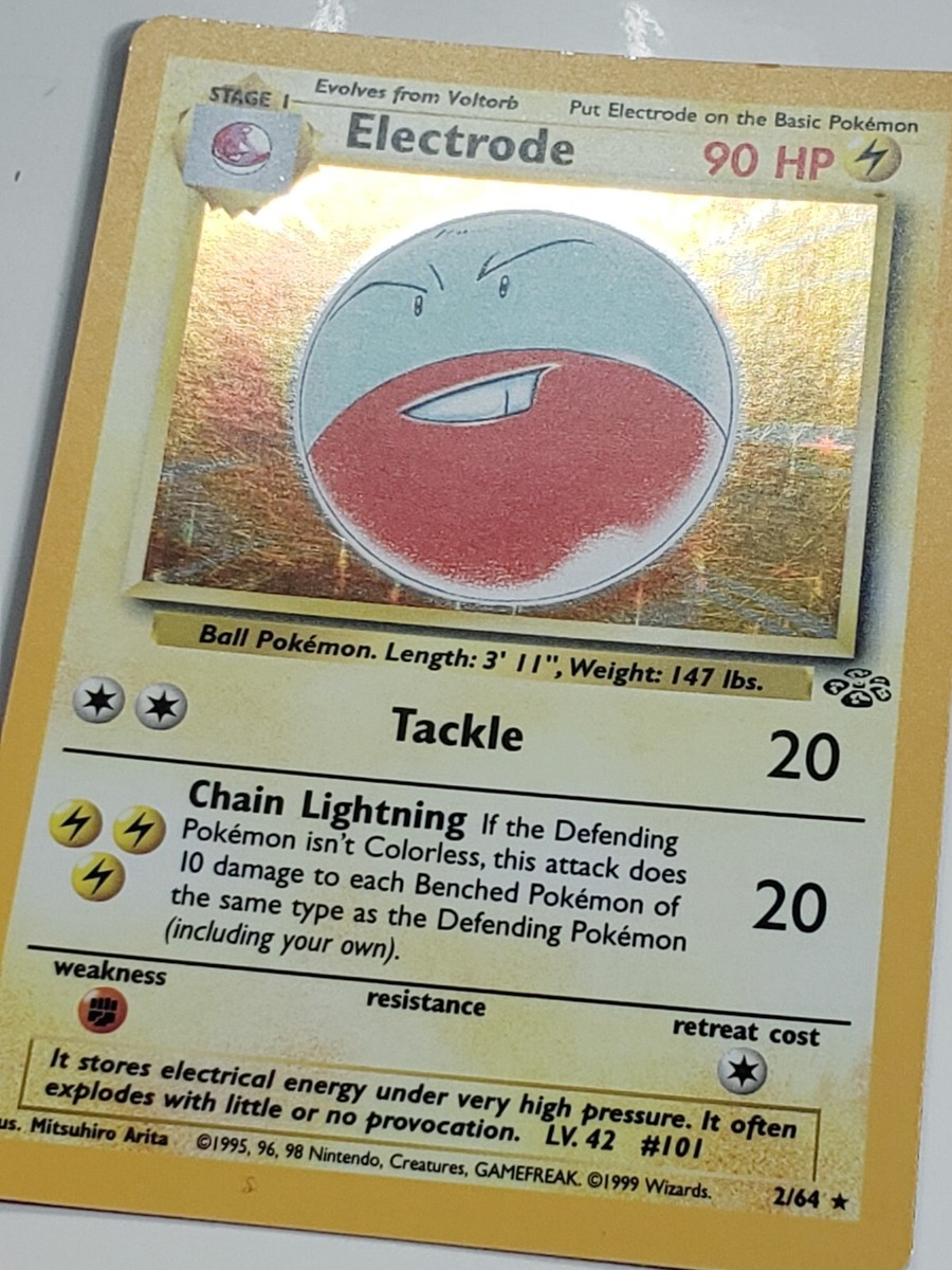 1999 electrode pokemon card value 1999 Nintendo Pokemon Jungle Electrode-Holo