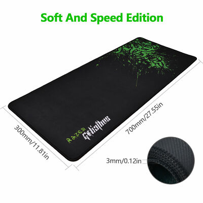 Large Razer Goliathus Speed Soft Gaming Mouse Mat Black & Green700*300mm Not Box