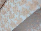 Blush Brocade Metallic Gold Flower Floral Fabric By The Yard White Organza